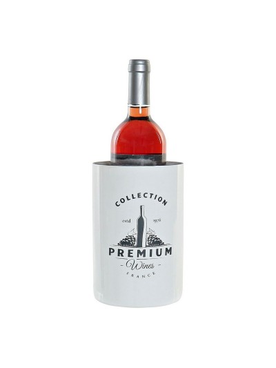 Bottle Cooler DKD Home Decor White Silver Stainless steel 12 x 12 x 18 cm