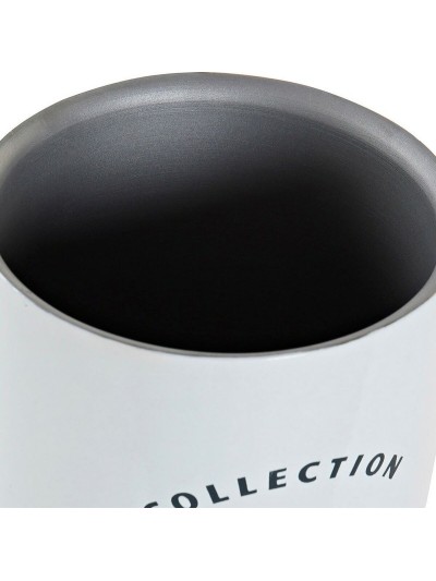 Bottle Cooler DKD Home Decor White Silver Stainless steel 12 x 12 x 18 cm