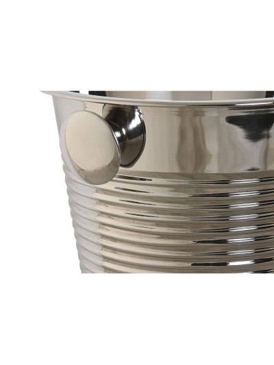 Seau à champagne Home ESPRIT Doré Argenté Acier inoxydable 24 x 24 x 22 cm