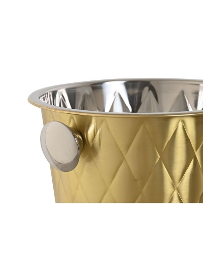 Champagne Cooler Home ESPRIT Golden Stainless steel 24 x 24 x 22 cm