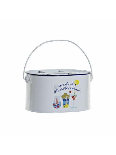 Sceau à Glace DKD Home Decor Blanc Multicouleur Métal 24,5 x 17 x 13 cm