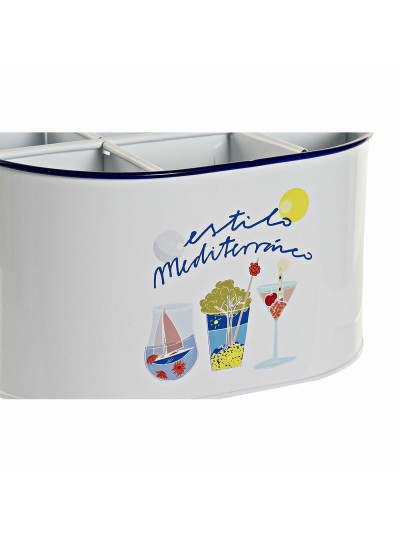 Cubitera DKD Home Decor Blanco Multicolor Metal 24,5 x 17 x 13 cm