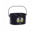 Cubitera DKD Home Decor Amarillo Multicolor Azul marino Metal 27 x 17,5 x 13 cm