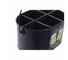 Cubitera DKD Home Decor Amarillo Multicolor Azul marino Metal 27 x 17,5 x 13 cm