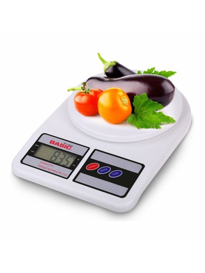 Báscula de Cocina Basic Home Digital LCD 7 kg Blanco (23 x 16 x 3,6 cm)