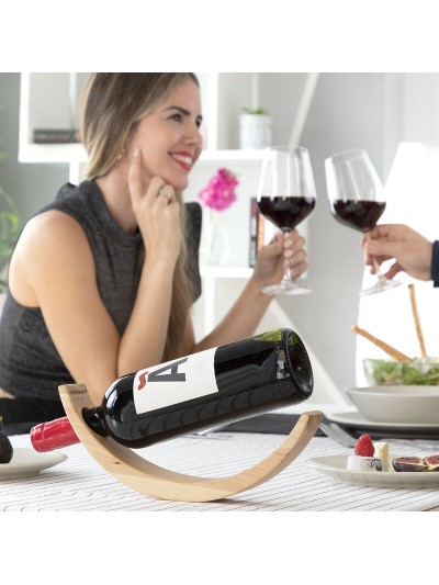 Floating Wooden Wine Bottle Holder Woolance InnovaGoods