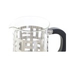 Portavelas DKD Home Decor Negro Plateado Acero Inoxidable Plástico Vidrio de Borosilicato 600 ml 16 x 9 x 18 cm