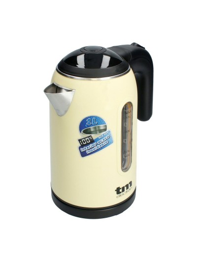 Bouilloire Électrique avec Voyant LED TM Electron Acier inoxydable Crème