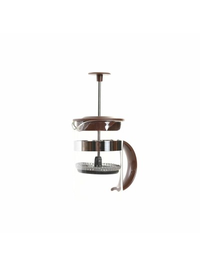 Cafetière à Piston DKD Home Decor Marron Transparent Acier inoxydable Verre Borosilicaté 350 ml 16 x 9 x 18,5 cm
