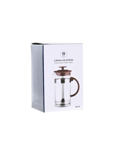 Cafetière à Piston DKD Home Decor Marron Transparent Acier inoxydable Verre Borosilicaté 350 ml 16 x 9 x 18,5 cm