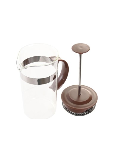 Cafetière à Piston DKD Home Decor Marron Transparent Acier inoxydable Verre Borosilicaté 350 ml 16 x 9 x 18,5 cm