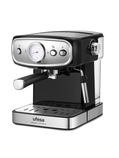 Cafetera Express de Brazo UFESA CE7244 1,5 L Negro Plateado 850 W