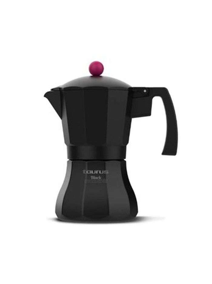 Italian Coffee Pot Taurus KCP90012I 12T Black Stainless steel Aluminium 12 Cups