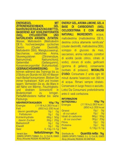 Boisson énergétique 226ERS 5011 Citron