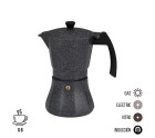 Cafetière Italienne EDM Noir Aluminium 6 Tasses Induction