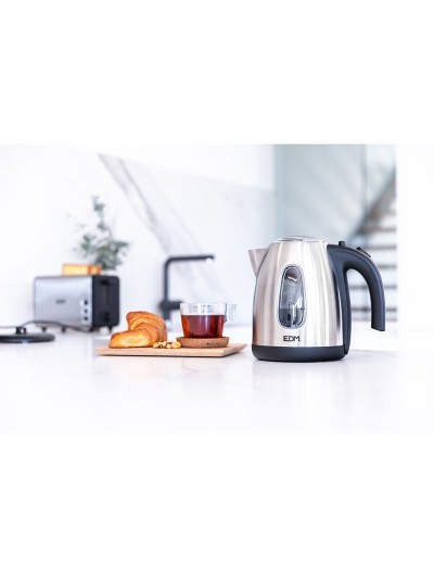 Hervidor EDM 07656 Kettle Negro Acero Inoxidable 2200 W 1,7 L