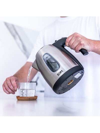 Hervidor EDM 07656 Kettle Negro Acero Inoxidable 2200 W 1,7 L