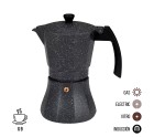 Cafetière Italienne EDM Noir Aluminium 9 Tasses Induction