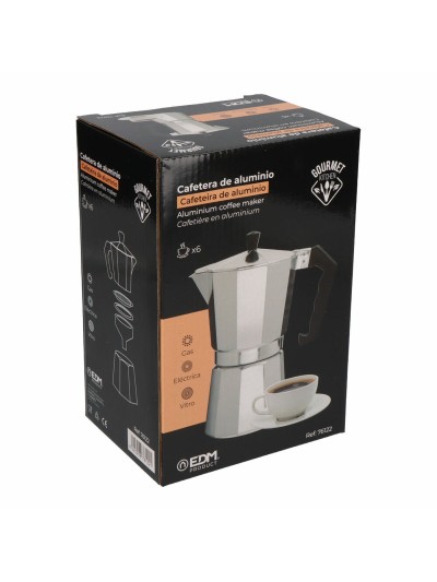 Cafetera Italiana EDM   Aluminio 6 Tazas