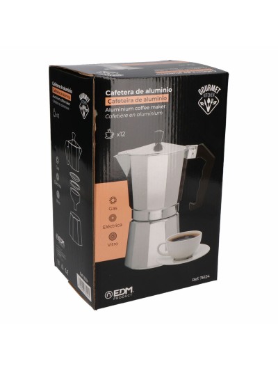 Cafetera Italiana EDM Aluminio 12 Tazas