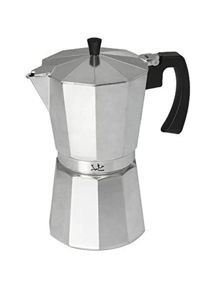Italian Coffee Pot JATA CCA12 Aluminium 12 Cups Silver