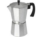 Italian Coffee Pot JATA CCA12 Aluminium 12 Cups Silver