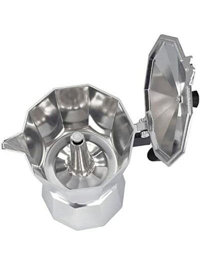 Italian Coffee Pot JATA CCA12 Aluminium 12 Cups Silver
