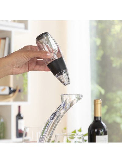 Aireador de Vino Profesional con Soporte Torre y Base Antigoteo Winair InnovaGoods