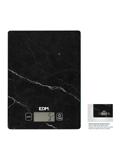 Báscula de Cocina EDM 07528 Negro 5 kg