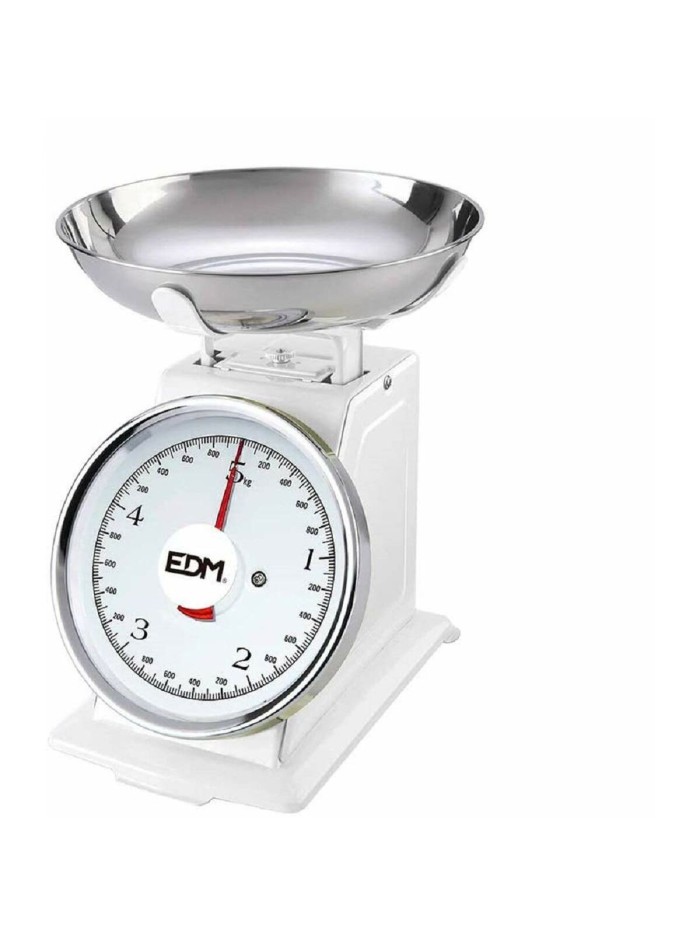 retro kitchen scales EDM 07523 White 5 kg
