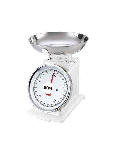 retro kitchen scales EDM 07523 White 5 kg