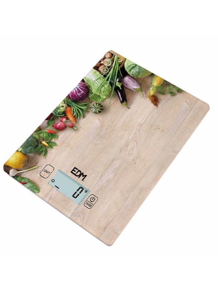 Báscula de Cocina EDM 07527 Marrón Madera 5 kg