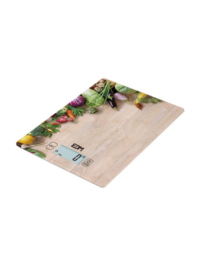 Báscula de Cocina EDM 07527 Marrón Madera 5 kg