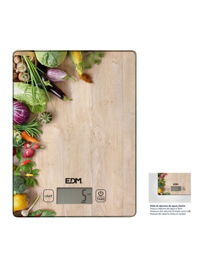 balance de cuisine EDM 07527 Marron Bois 5 kg
