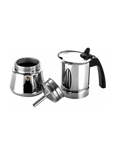 Cafetera Italiana Fagor Etnica Acero Inoxidable 18/10 4 Tazas