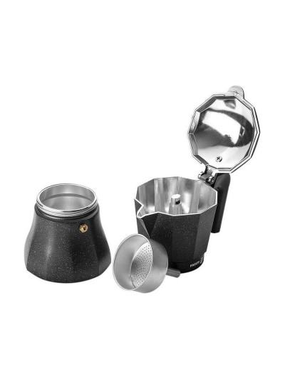 Italian Coffee Pot Fagor Tiramisu Black Aluminium 12 Cups