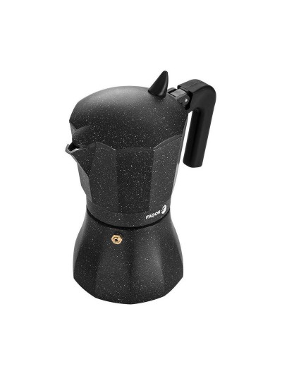 Cafetera Italiana Fagor Tiramisu Negro Aluminio 12 Tazas