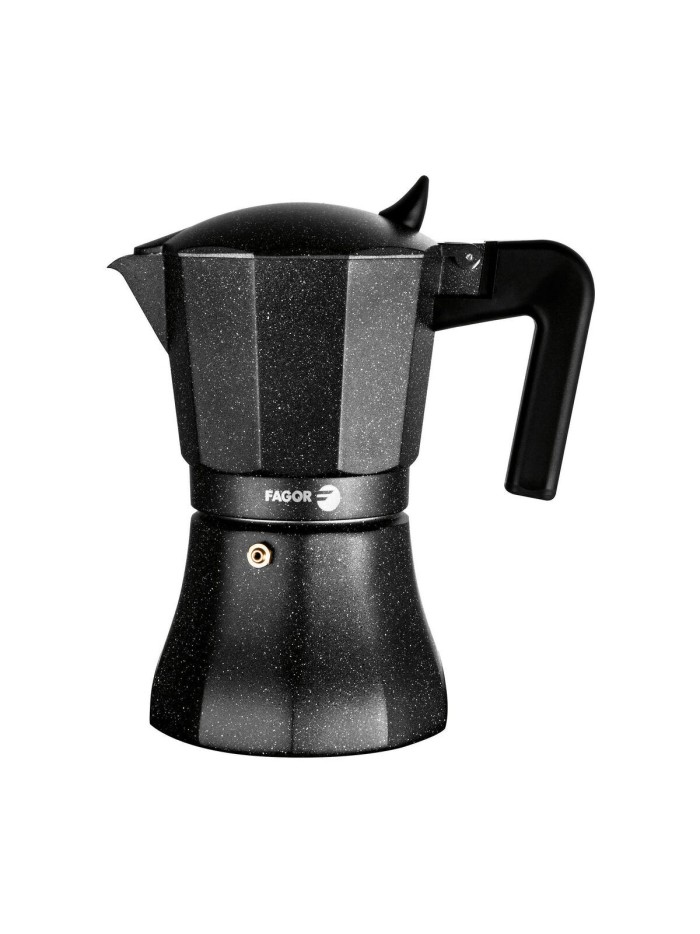 Cafetera Italiana Fagor Tiramisu Negro Aluminio 3 Tazas