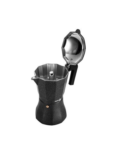 Italian Coffee Pot Fagor Tiramisu Black Aluminium 3 Cups