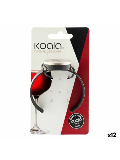 Termómetro para Vino Koala Bodega Reloj Negro Plástico 7,5 x 7,5 cm (Pack 12x)