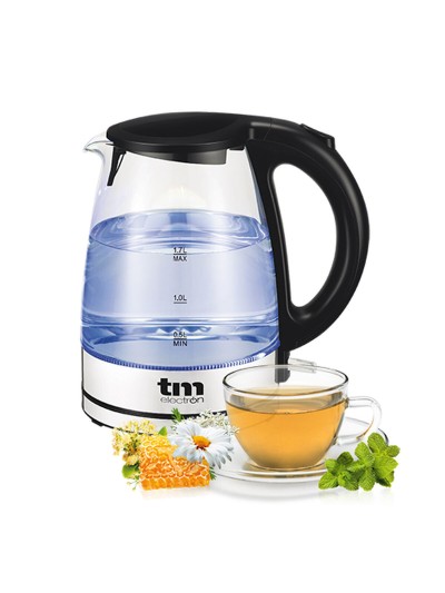 Hervidor TM Electron 1,7 L Cristal Vidrio de Borosilicato