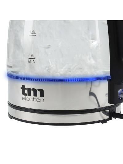 Hervidor TM Electron 1,7 L Cristal Vidrio de Borosilicato