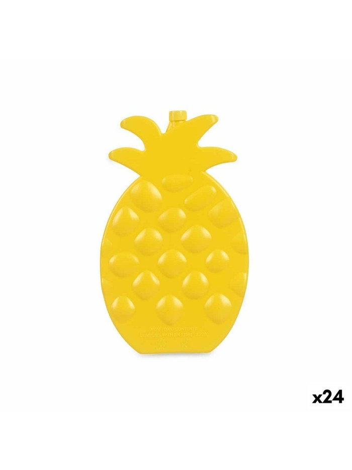 Bottle Cooler Pineapple Yellow Plastic (200 ml) (1,5 x 20 x 13 cm) (24 Units)
