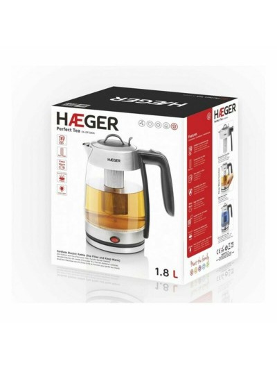 Water Kettle and Electric Teakettle Haeger EK-22F.020A White Stainless steel 2200 W