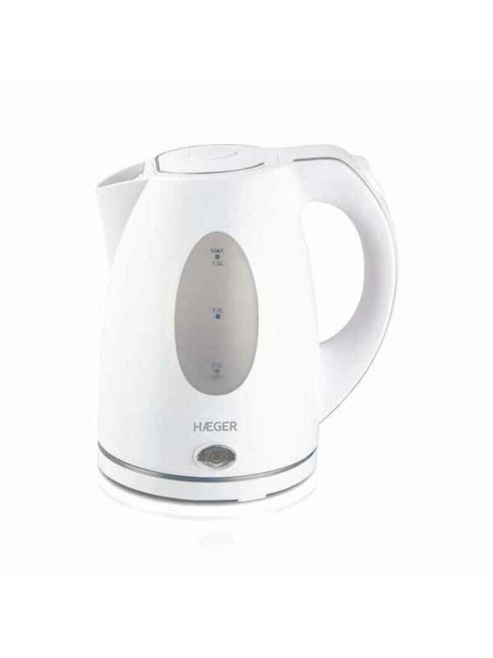 Hervidor Haeger EK-15W.026A Acero Inoxidable Blanco 2200 W 1,5 L