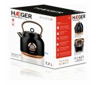 Hervidor y Tetera Eléctrica Haeger EK-22B.024A Negro Acero Inoxidable 2200 W 1,7 L