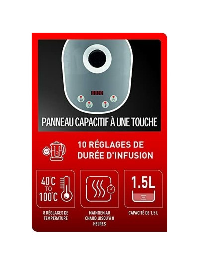 Hervidor y Tetera Eléctrica Tefal BJ551B10 Blanco/Gris Acero Inoxidable 1,5 L