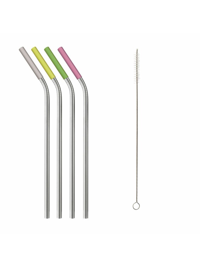 Reusable Straws Koala Bodega Stainless steel Multicolour 5 Pieces
