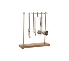 Set de Coctelería DKD Home Decor 25,5 x 9 x 30 cm Natural Plateado Acero Inoxidable Acacia