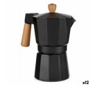 Cafetière Italienne A611BQ-6 T Marron Noir Bois Aluminium 300 ml (12 Unités)
